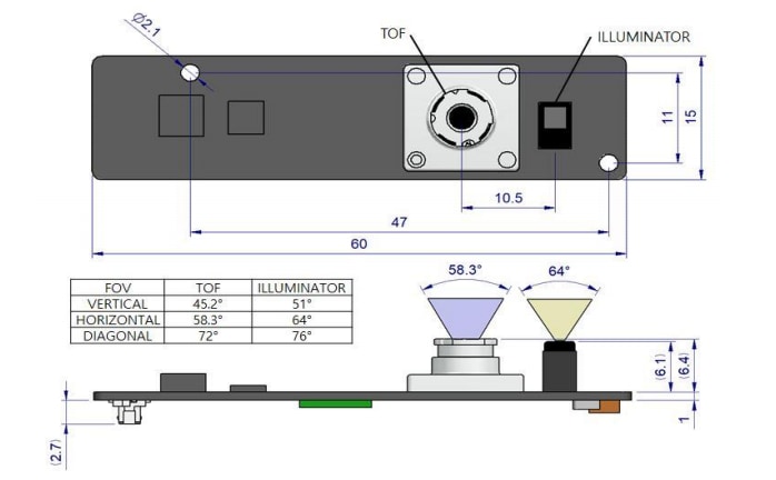 meerecompany S110D ToF 3D Depth Camera